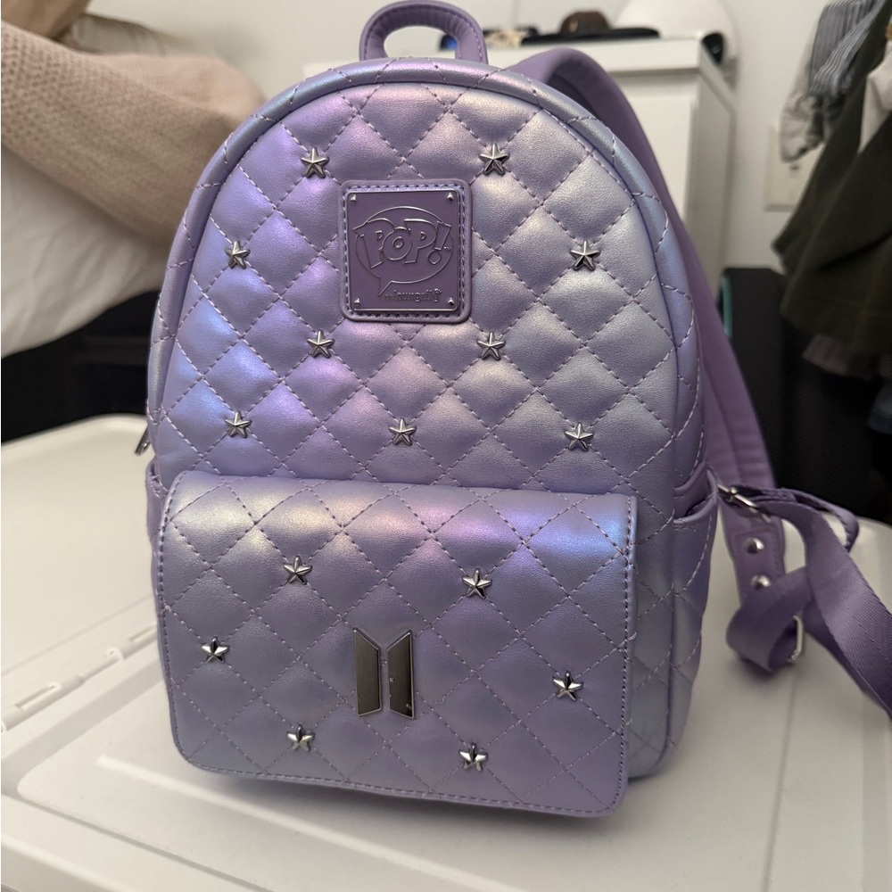 Pop Lavender Star-Studded Backpack